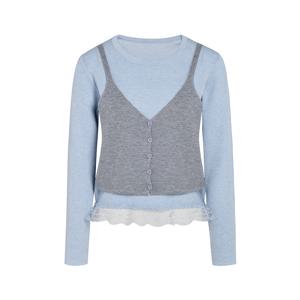 [정가99000원]뷔스티에 셋업 밑단 레이스 니트 GS2N1PO211