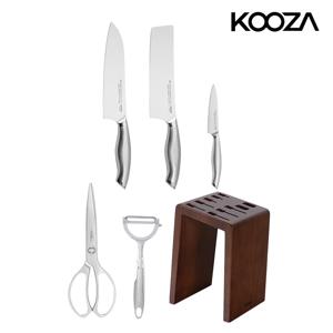 올스텐 칼 풀세트(칼 3종+가위+원목칼블럭)+야채필러