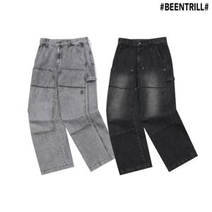 빈트릴 더블니 데님 워크 팬츠 BA251PT053 DT