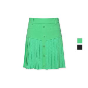 맥케이슨 여성 SS 센터 로고 포인트 주름 큐롯 스커트 MBW2PC206