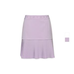 맥케이슨 여성 SS 오비 로고 자수 H라인 플리츠 큐롯 스커트 MBW2PC204