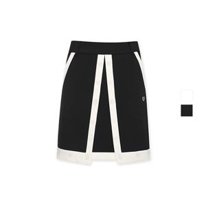 맥케이슨 여성 SS 라인 배색 포인트 포인트 랩스커트 MBW2PC102