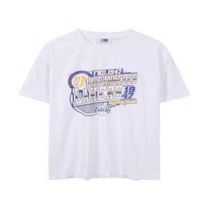 남녀공용 엔비에이  빅 그래픽 반팔 티셔츠 N262TS050P