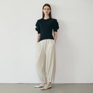 yoyoyoy여성[최초가 144000원] 라운드 스트링 플리츠 조거 팬츠(2colors)_AK02WNPSL02