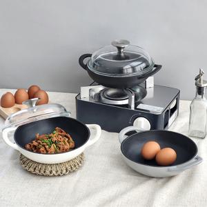 블랙 아이언 IH 무쇠 주물냄비 양수 솥밥냄비, 베이비웍 18cm 3color 택1