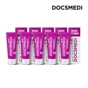 닥스메디 닥트러스트 K 어린이치약 5개 고불소 아기 유아 키즈 초등 충치 케어 불소 치약