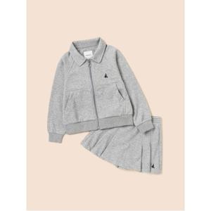 키즈 저지 칼라 루즈핏 집업 투피스 - 그레이 (BI5871G033)