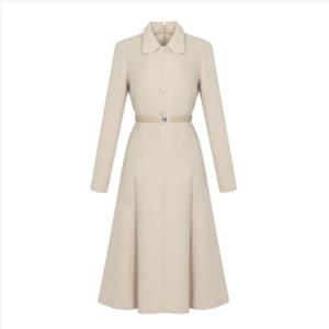 카라넥 버튼 플레어 원피스 (MXDAWO0150 MB1)_IC