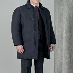 남자 기본핏 프리미엄 덕다운 맥코트형 겨울 정장 점퍼 패딩 롱코트 - 네이비, 블랙_JK
