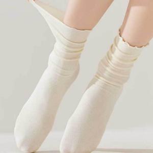 여성 사계절 프릴 얇은 시스루 스타킹 양말 5켤레 세트 봄양말 얇은양말 패션양말