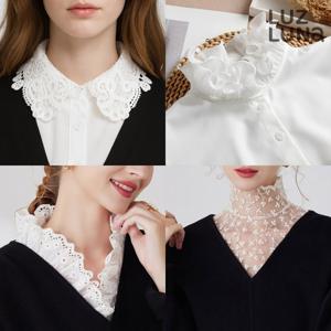 여성 프릴 레이스 넥케이프 여신 페이크카라 모음