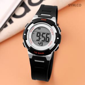 큐앤큐 G32A-007VY 캐쥬얼디지털 실버블랙 어린이 방수 아동 우레탄 시계 d