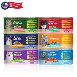 뉴트리플랜 퀸즈캣 160g x 24캔 6종 골라담기 고양이캔 고양이간식 고양이참치 대용량캔