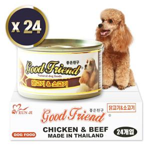 굿프랜드 강아지캔 100G 닭고기+소고기 24개입1BOX