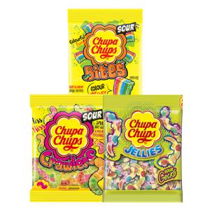 츄파춥스 사워 젤리 3종 각5봉(사워게코5+사워바이츠5+사워크롤러5)