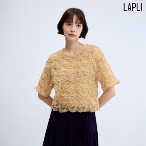 [최초가 119000원]자수 라운드 크롭 티셔츠_LPTSM025042