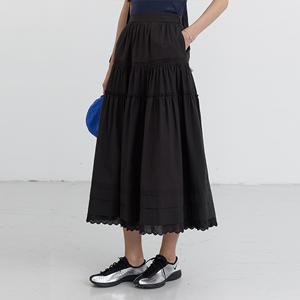 TIERED FULL SKIRT_UDSK5B231BK