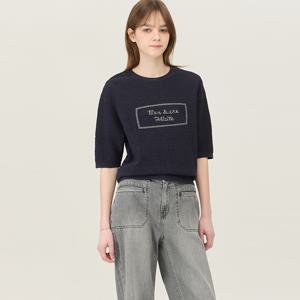 [본사] 글리터 조직감 반팔 니트_BAKP60531NY