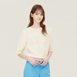 [본사] 글리터 조직감 반팔 니트_BAKP60531IV