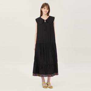 [본사] 레이스 카라 컬러 패턴 원피스_BAOP57531BK