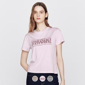 395904 여 워시드 그래픽 반팔티 (굿에너지)