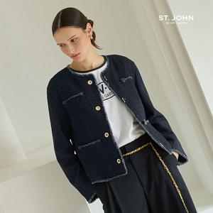 25FW 유럽산데님 트위드 패딩 자켓