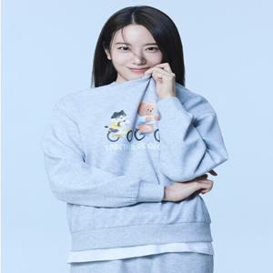 여성 더블니트 어프어프X코숏 맨투맨 티셔츠 PHG1TR2010