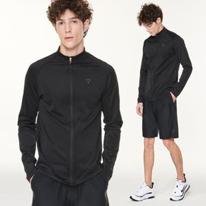 남성 에어쿠션 올블랙 루즈핏 집업 래쉬가드 M_3A280