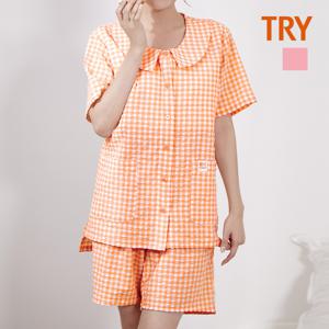 여성 반팔 하나만 파자마 세트