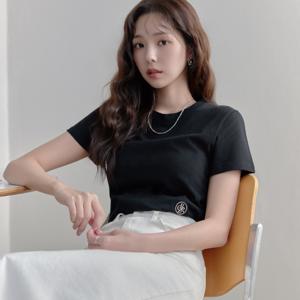 [최초가 42,000원] 미니 로고 자수 반팔 티셔츠_10COLORS