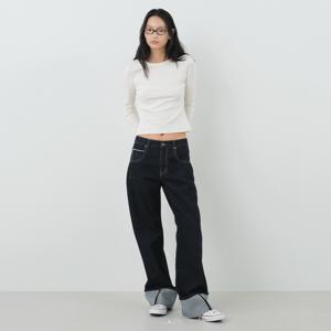 [최초가 59,000원] 코튼 라운드 긴팔 티셔츠(Basic)_4COLORS