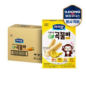 아이얌 구워만든 순곡물바 바나나 40g 6개
