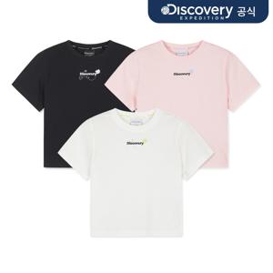 [디스커버리] 여아 프레시벤트 로고 반팔티셔츠 3종 택1