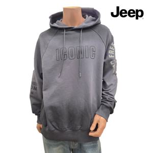 Jeep [남녀공용] R1038 루즈핏 스프레이워싱 후드 티셔츠