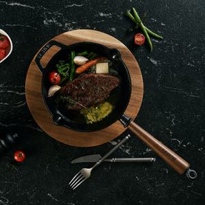 온기 더 블랙 무쇠 주물 인덕션 프라이팬 22cm