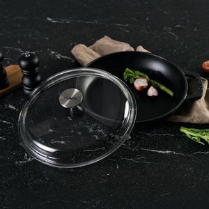 온기 더 블랙 내열 돔 강화 유리냄비뚜껑 프라이팬커버 26cm