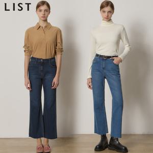 (LIST)] 네츄럴 컷팅 부츠컷 워싱 데님 팬츠 (택가격:178000원)