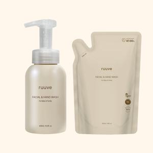 [리필 set]  아기 유아 어린이 페이셜&핸드워시 400ml + 리필 350ml set