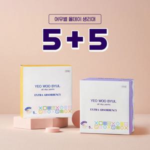 [5+5] 여우별 올데이 입는 팬티형 생리대 / 무자극 / 입는 오버나이트
