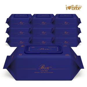 시그니앙 블루라벨 85g 엠보 66매 10팩 캡형 아기물티슈