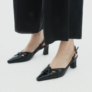 [정상가 119,000원] KM362 핸드메이드 트위스트 키튼힐 슬링백 샌들