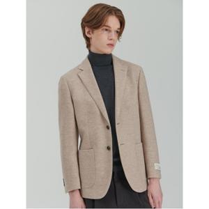 울 혼방 투톤 조직 트위드 재킷  베이지 (RY4911P51A)