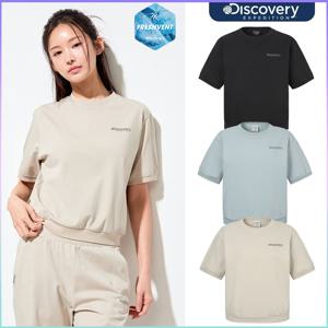 (택가6.9만)(여성) 프레시벤트 워시드 경량 반팔 맨투맨 DWTR94053