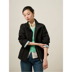 레이디스 폴리 허리 스트링 재킷형 점퍼  블랙 (BF5239C025)