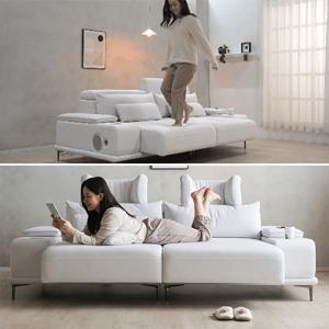 [HAPPY NEW 쿠폰!] 알토 3인 모션소파 전동 슬라이딩 확장 고급형 리클라이너 (바닥공간 청소기 사용가능)