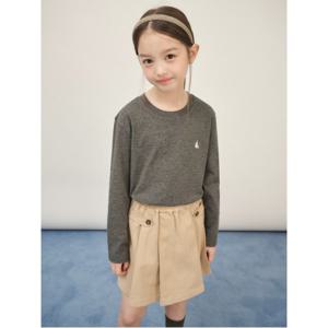 키즈 [택가 42,000] [Essential] 수피마 베이직 긴소매 티셔츠 - 애쉬 (BI5841UE14)