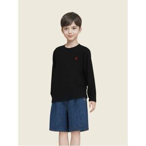 키즈 [택가 42,000] [Essential] 수피마 베이직 긴소매 티셔츠 - 블랙 (BI5841UE15)