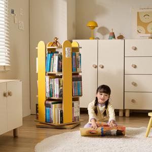 모모 3단 낮은 키즈 회전책장