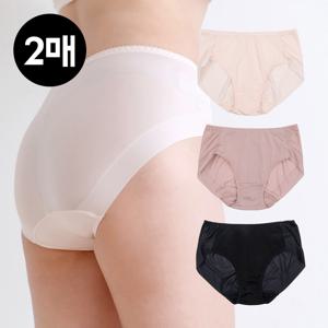 국산 여성 풍기인견 노라인 베이직 햄팬티 2매