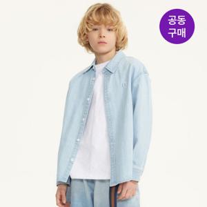 [공동구매][택가 8.9만원]C로고 데님셔츠 라이트 블루 CK2601SH21LB